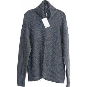 New w/Tags - Splendid Arabella Cowl Neck Pullover, Wool Blend - Grey, Large